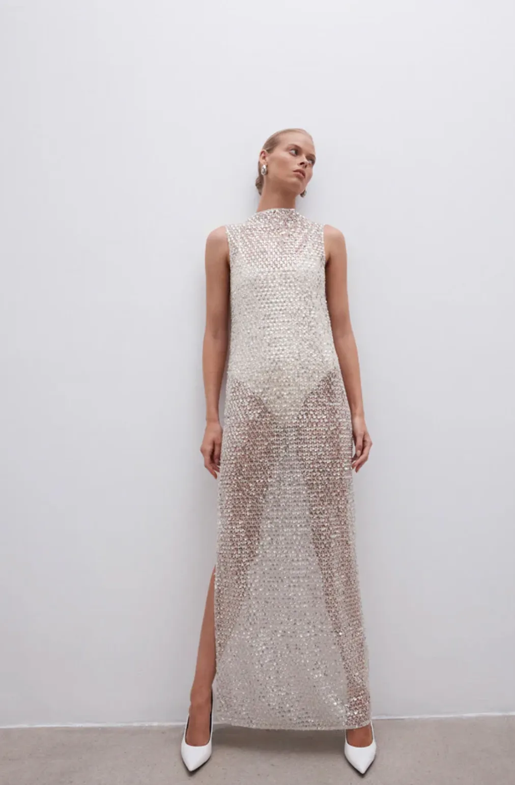 1244525 - ASTERI HIGH NECK SLEEVELESS MAXI