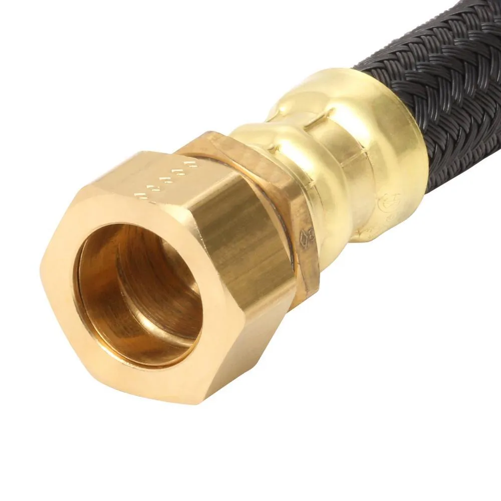 3/4 in. MIP x 7/8 in. O.D. Compression x 24 in. Polymer Braided Water Heater Connector (0.57 in. I.D.)