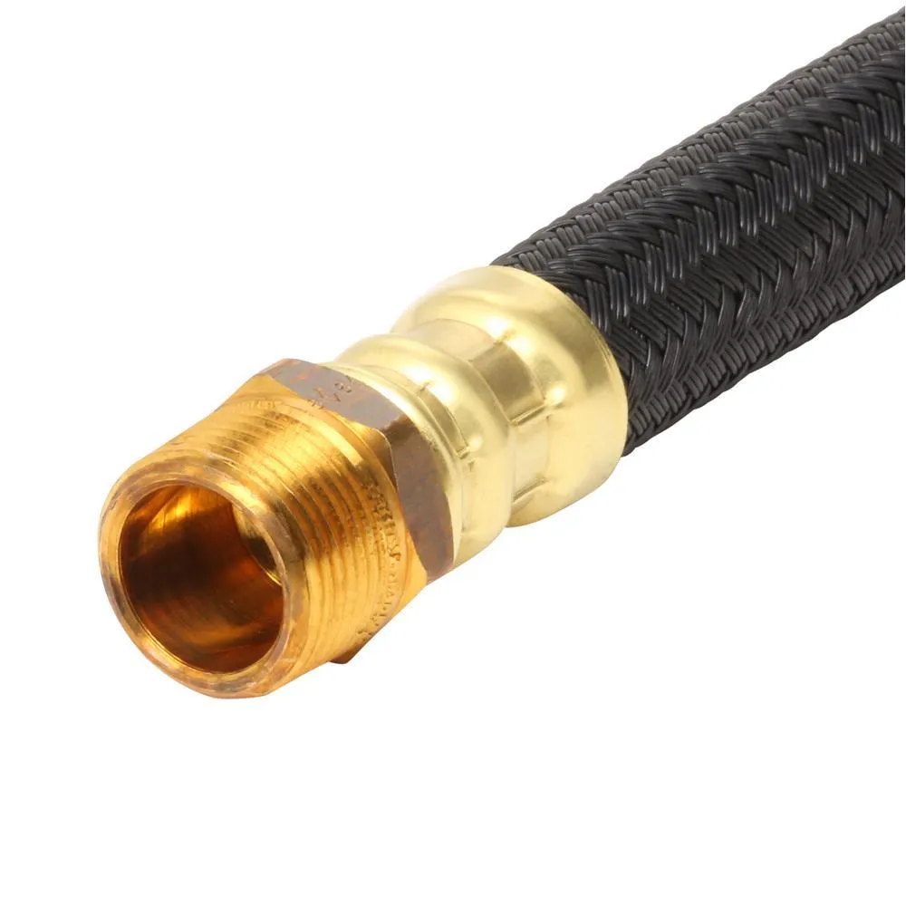 3/4 in. MIP x 7/8 in. O.D. Compression x 24 in. Polymer Braided Water Heater Connector (0.57 in. I.D.)