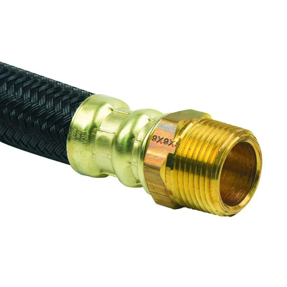 3/4 in. MIP x 7/8 in. O.D. Compression x 24 in. Polymer Braided Water Heater Connector (0.57 in. I.D.)