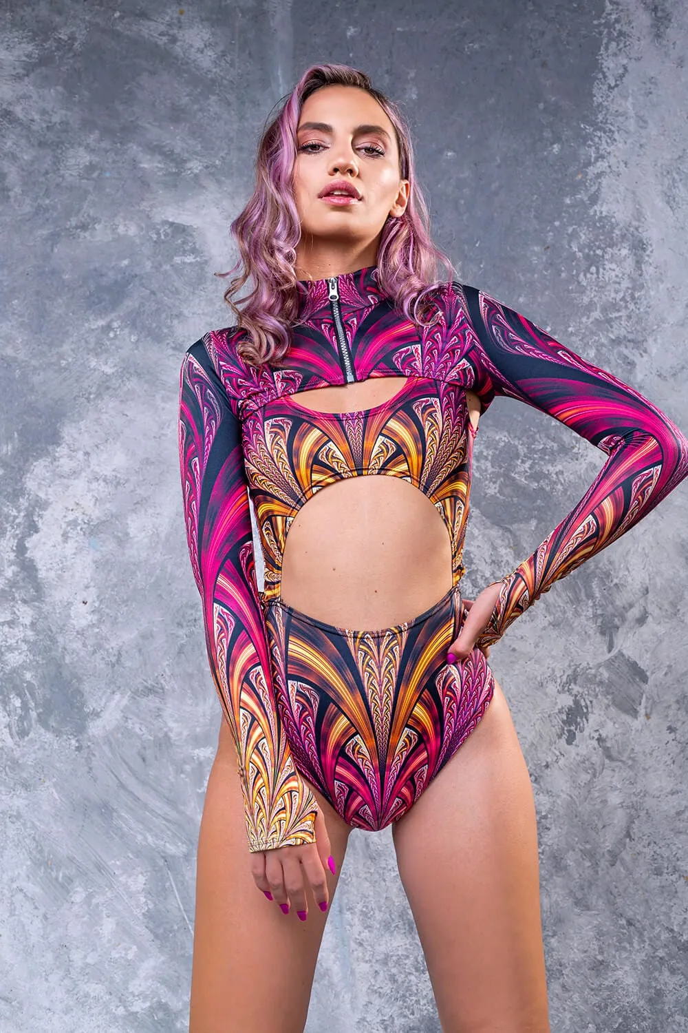 4D Flare Shrug 2 Piece Bodysuit