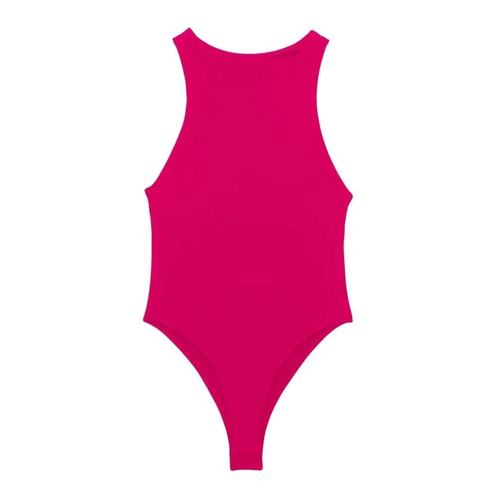 A&A Basics Sleeveless Halter Neck Bodysuit