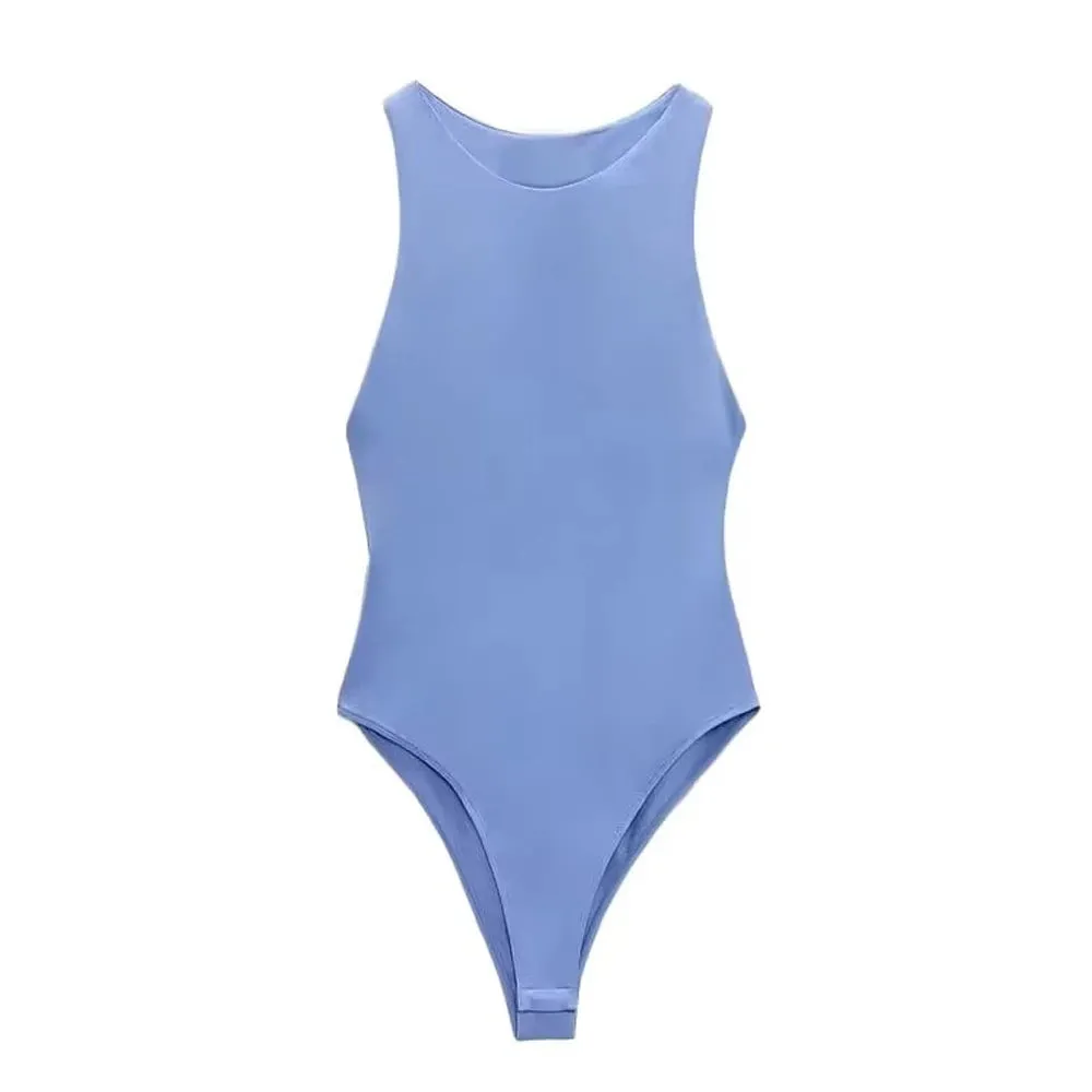 A&A Basics Sleeveless Halter Neck Bodysuit