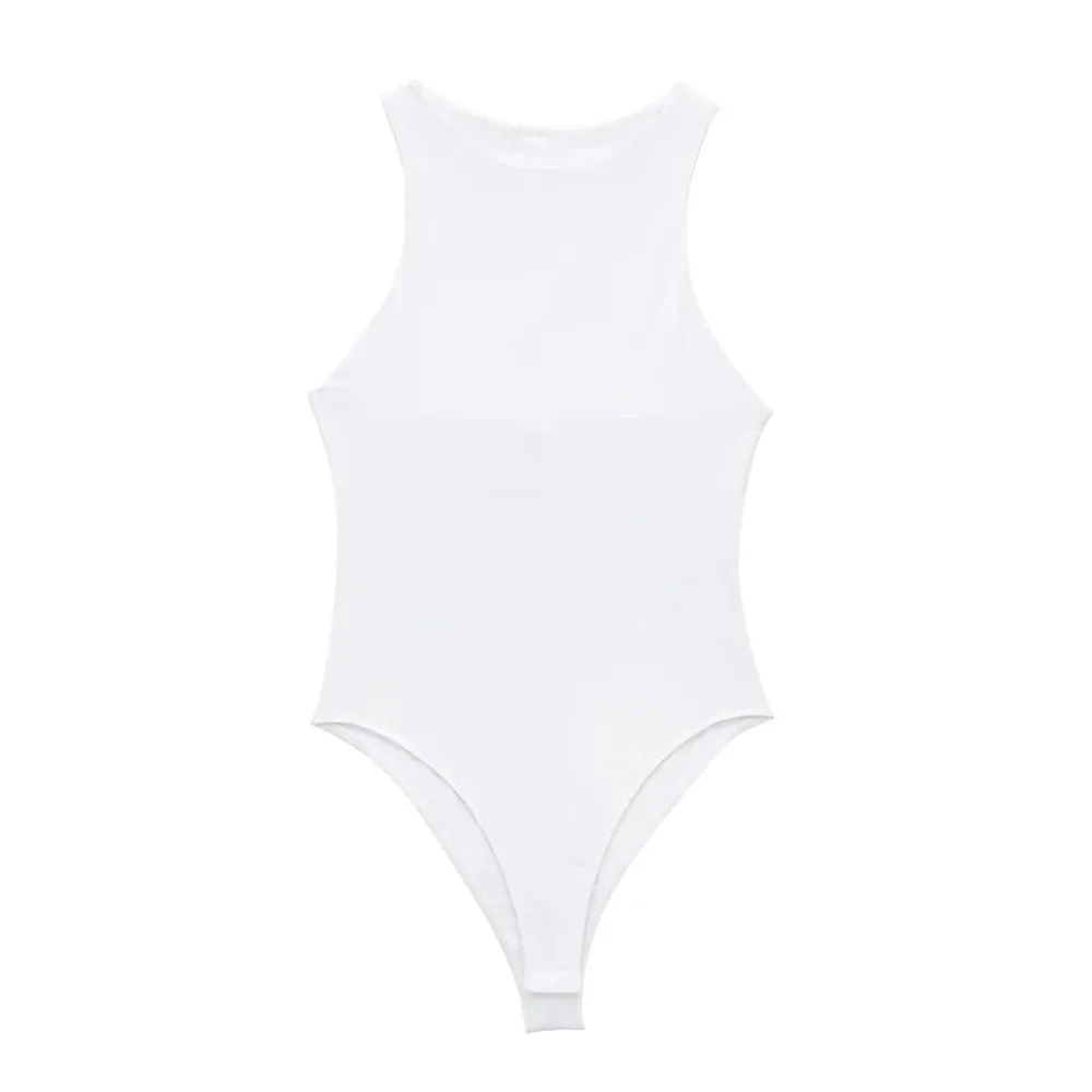 A&A Basics Sleeveless Halter Neck Bodysuit