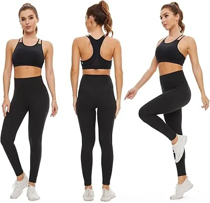 ACTINPUT Black Leggings for Women Soft High Waisted Tummy Control Leggings Sports Workout Gym Running Yoga Pants
