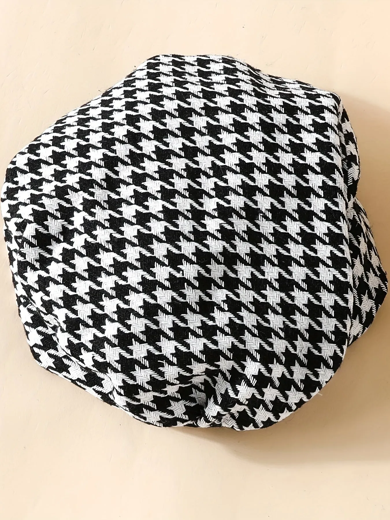 Adorable Toddler Girl Romper Set with Houndstooth Shorts  Hat
