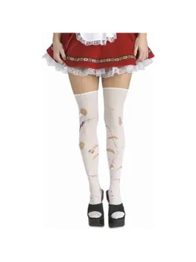 Adult White Ripped Stockings