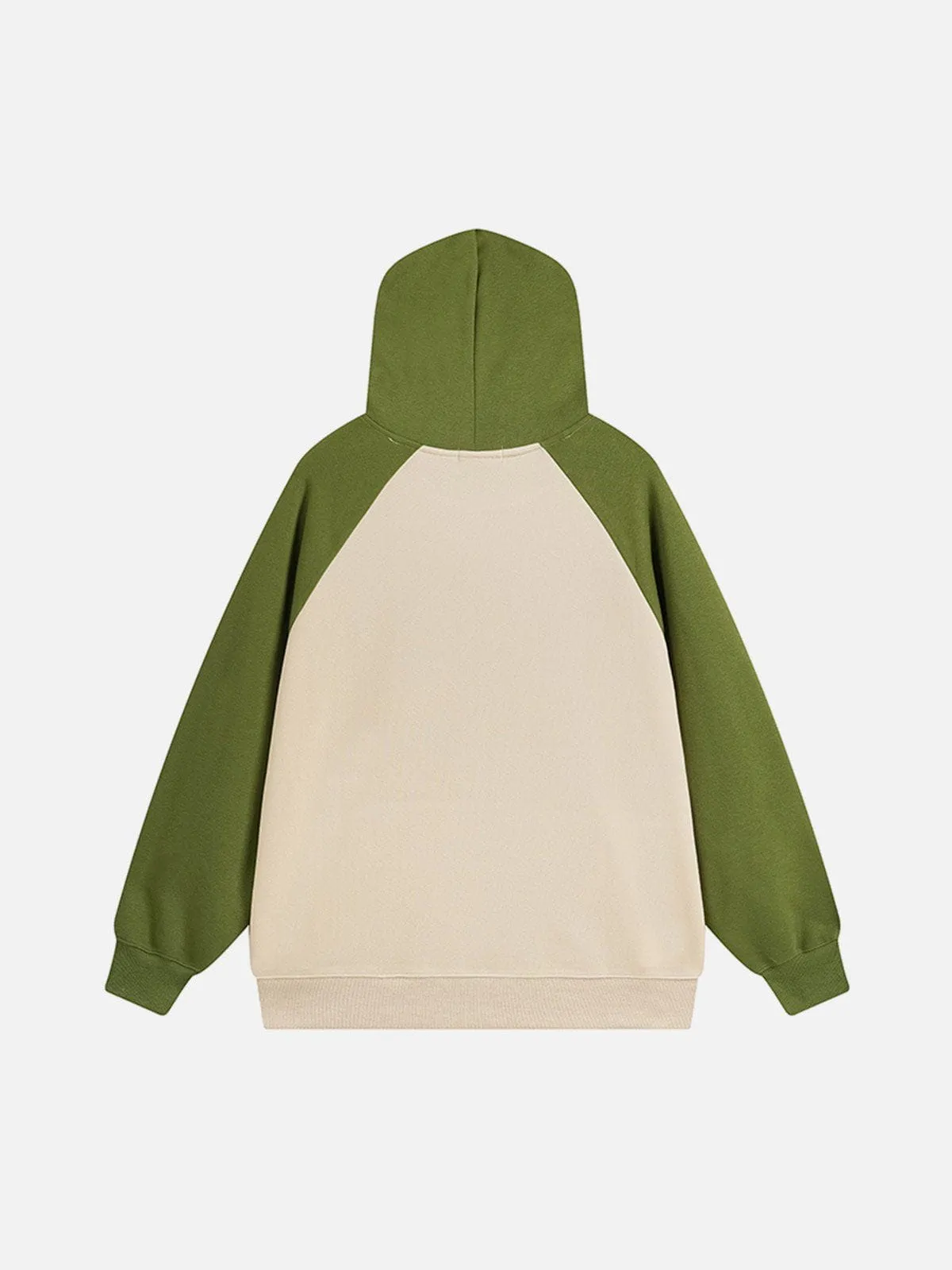 Aelfric Eden Color Blocking Patchwork Zip Up Hoodie