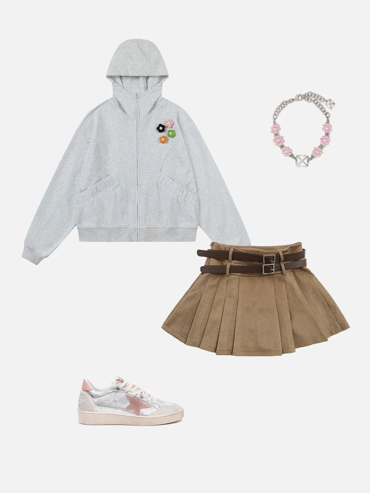 Aelfric Eden Detachable Flower Zip Up Hoodie