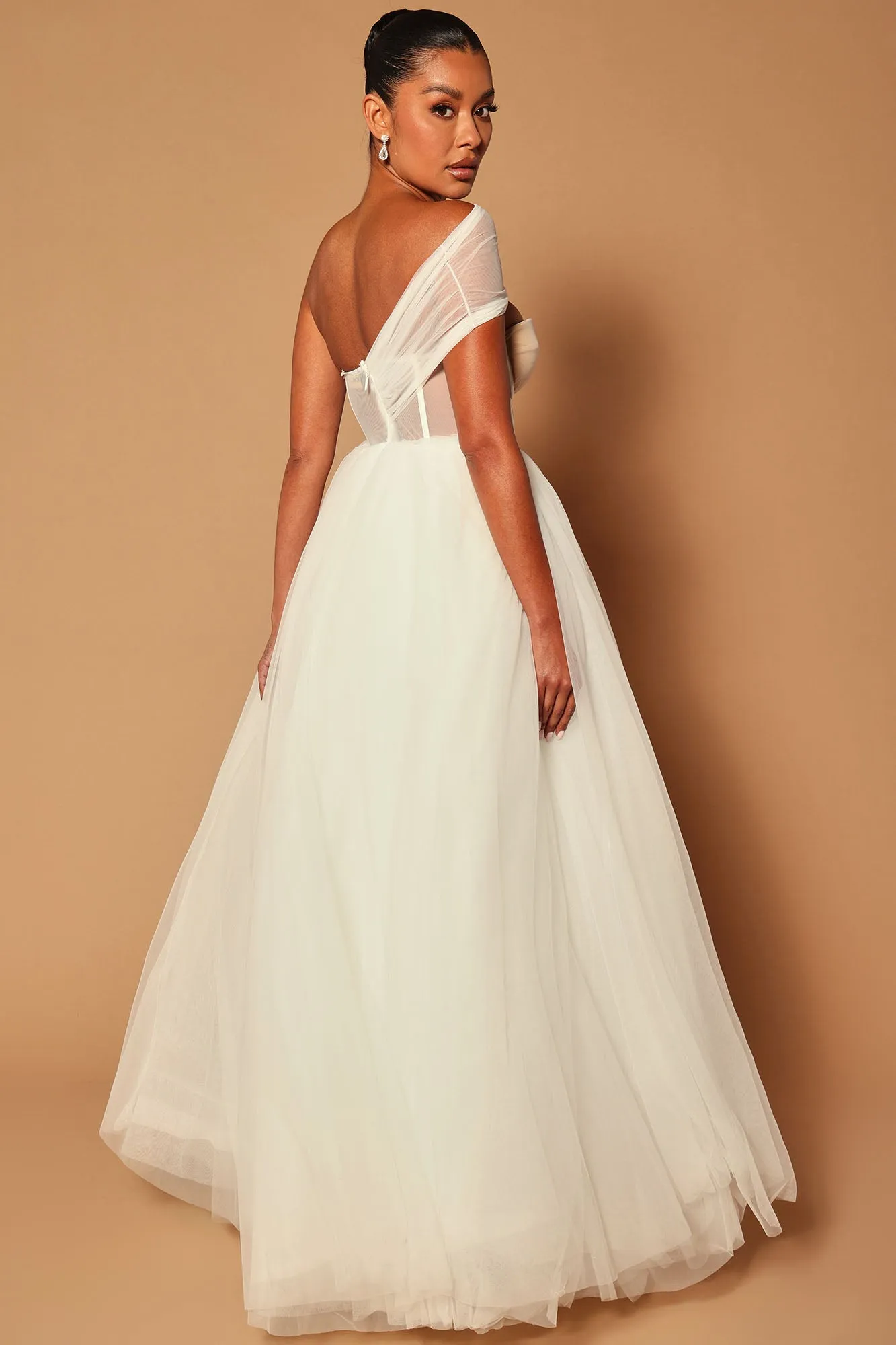 Aliya Tulle Maxi Dress - White