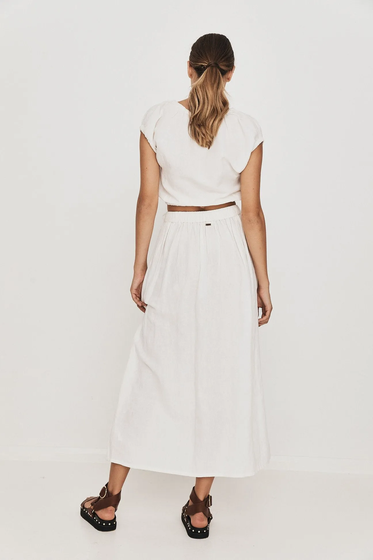 Anais Top in Natural White