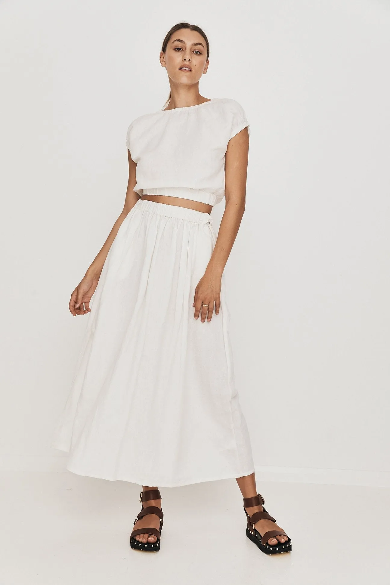 Anais Top in Natural White