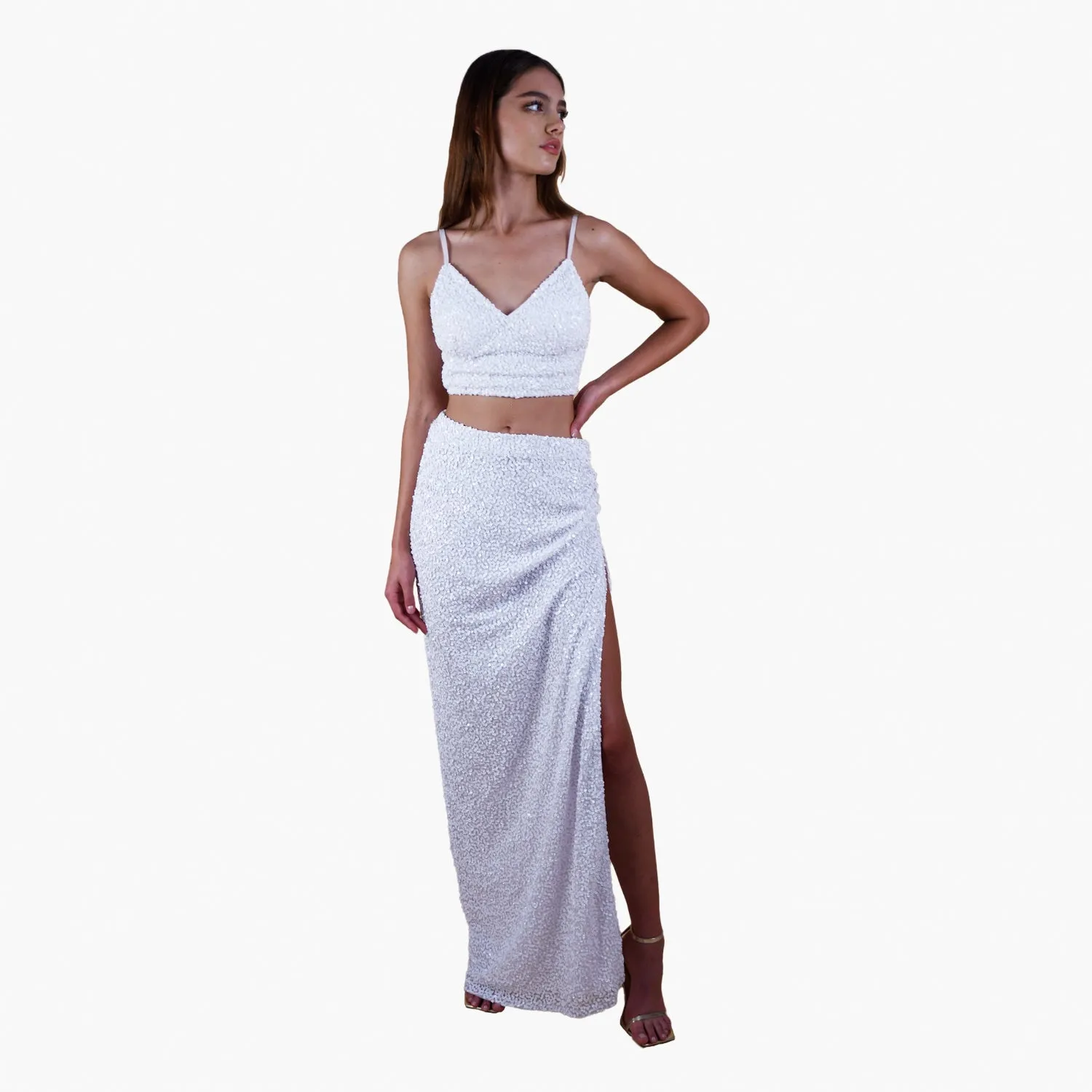 Anastasia Beaded Bra Crop Top