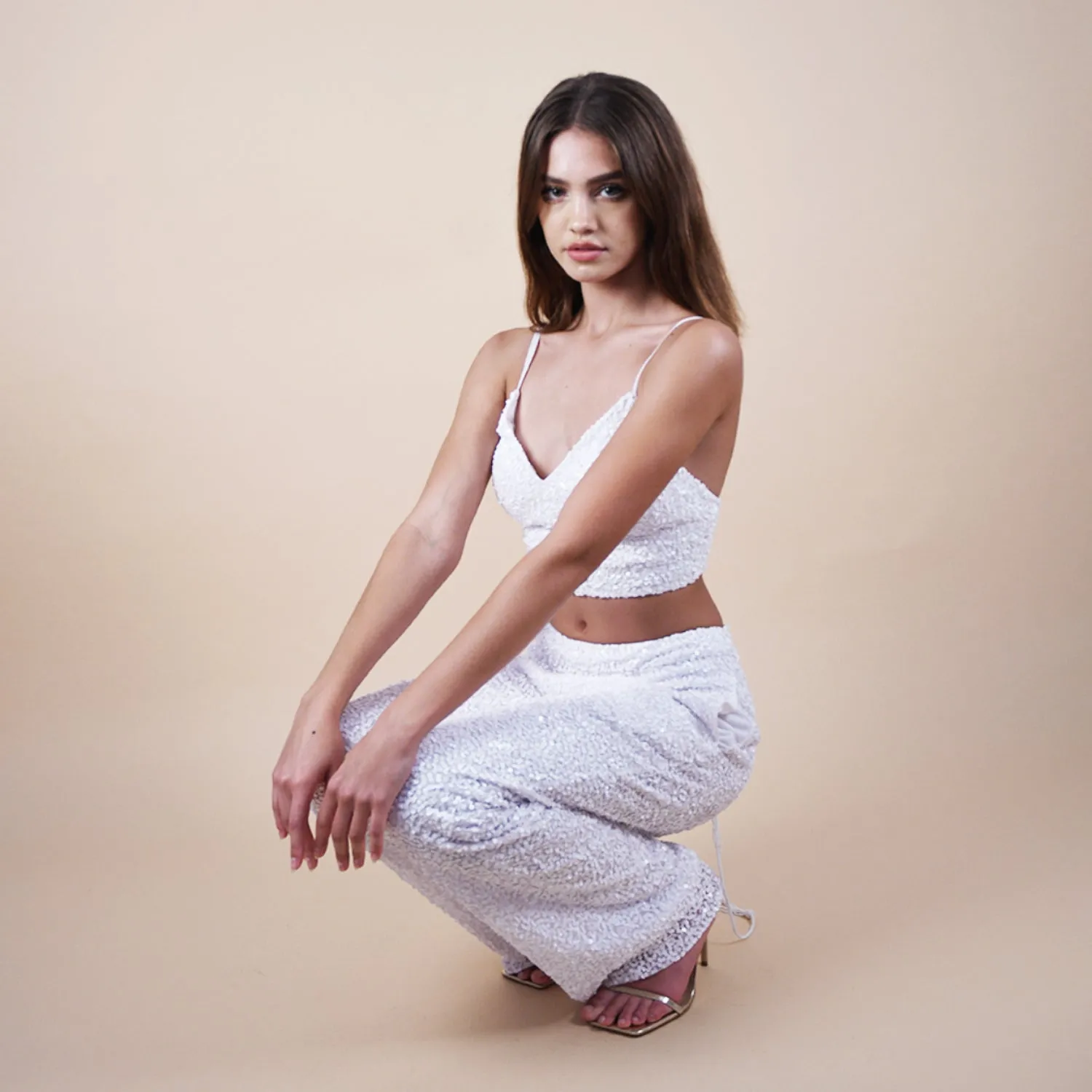 Anastasia Beaded Bra Crop Top