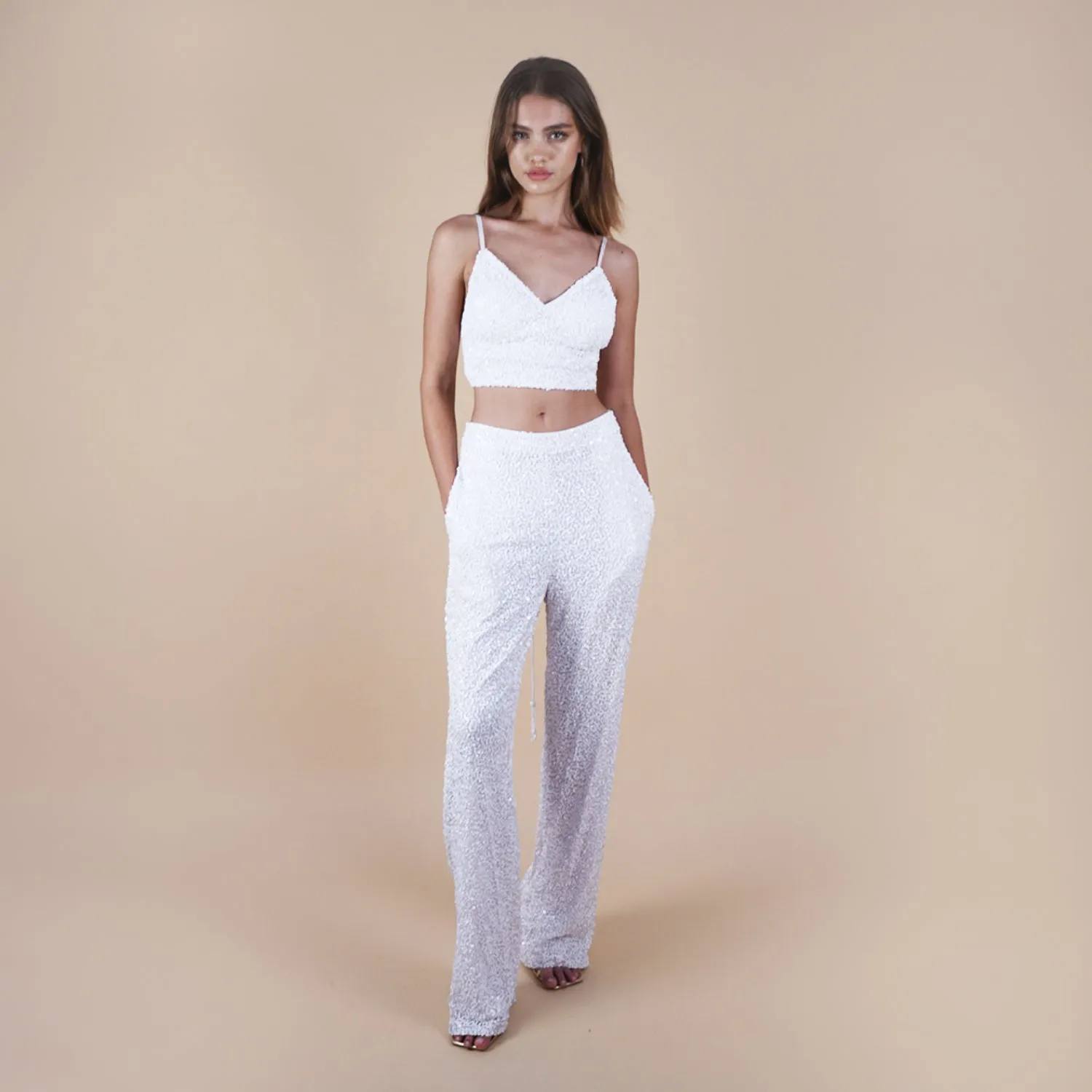 Anastasia Beaded Bra Crop Top