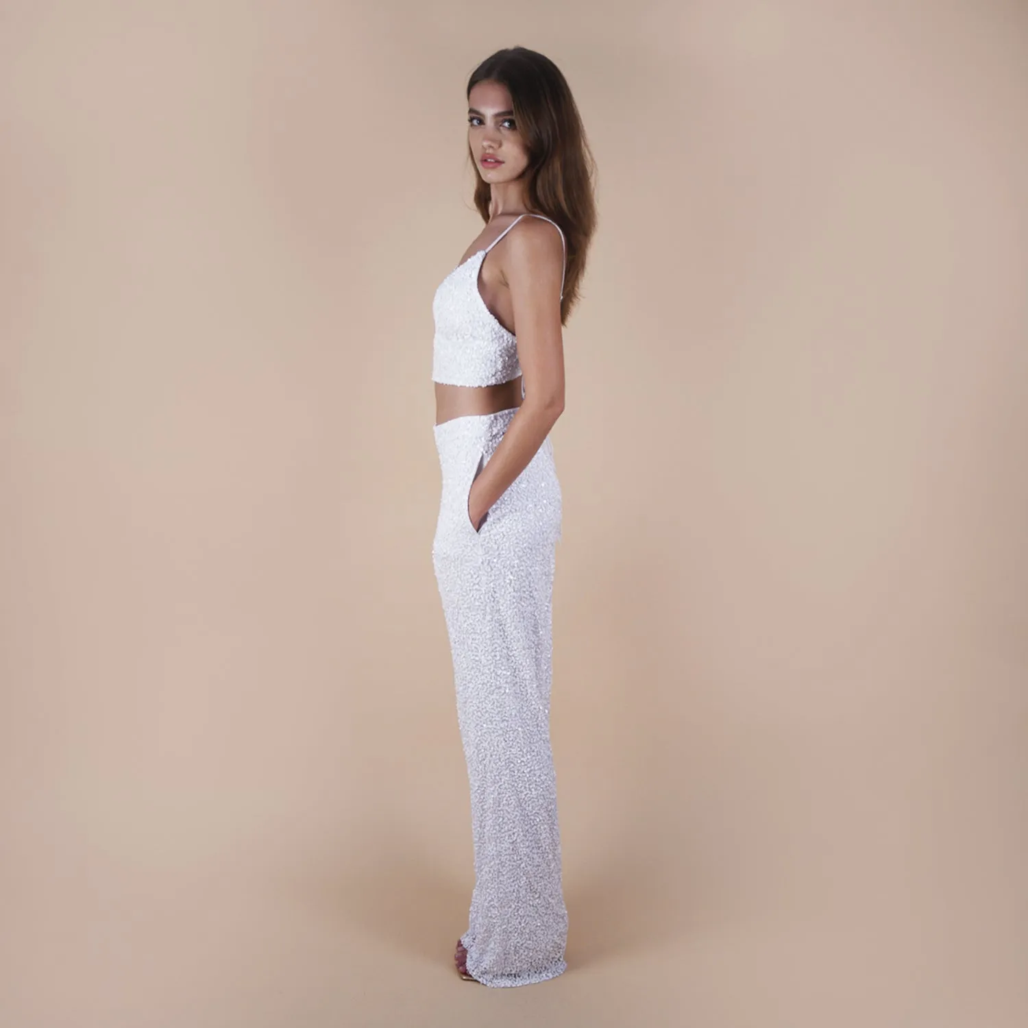 Anastasia Beaded Bra Crop Top