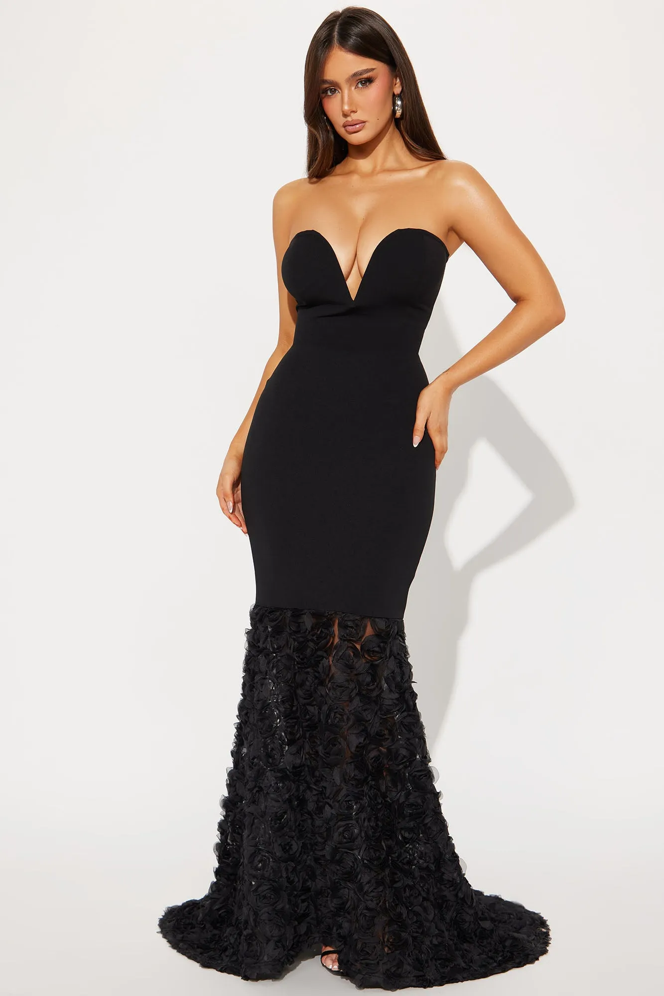 Angelica Rose Maxi Dress - Black