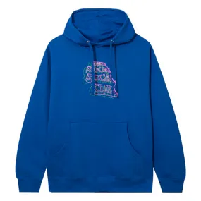 Anti Social Social Club Neon Lights And A Lot Of Rain Blue Hoodie