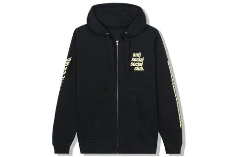 Anti-Social Social Club "SPLIT" ZIP UP HOODIE BLACK