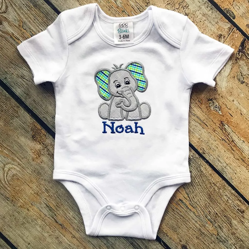 Applique Animal Baby Bodysuit