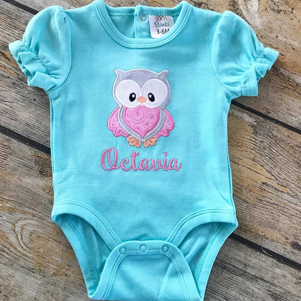 Applique Animal Baby Bodysuit