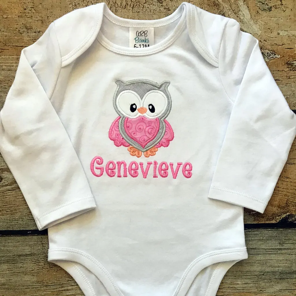 Applique Animal Baby Bodysuit