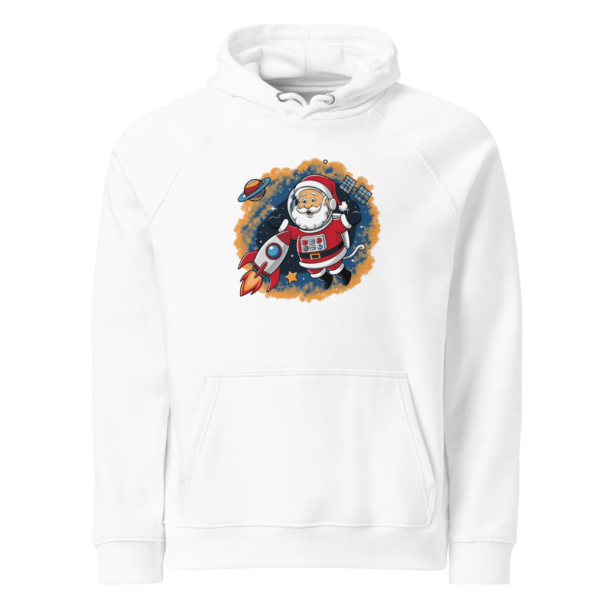 Astronaut Santa Graphic Women Eco Raglan Hoodie