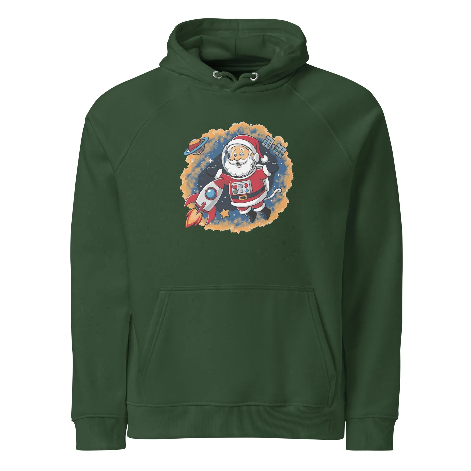 Astronaut Santa Graphic Women Eco Raglan Hoodie