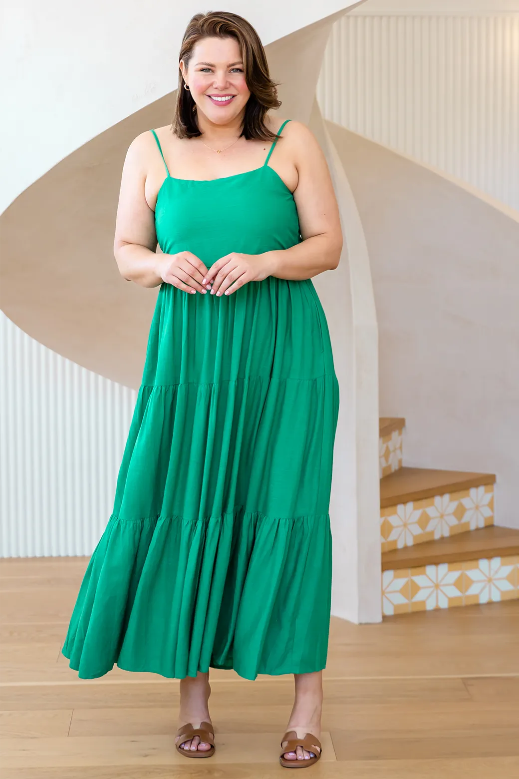 Athena Maxi Dress Emerald Green