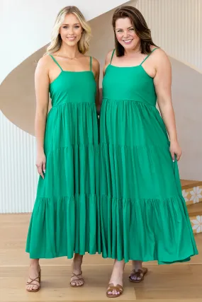 Athena Maxi Dress Emerald Green