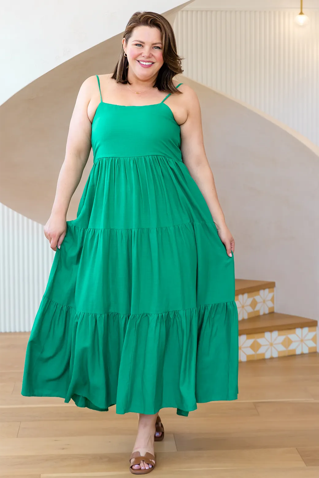 Athena Maxi Dress Emerald Green
