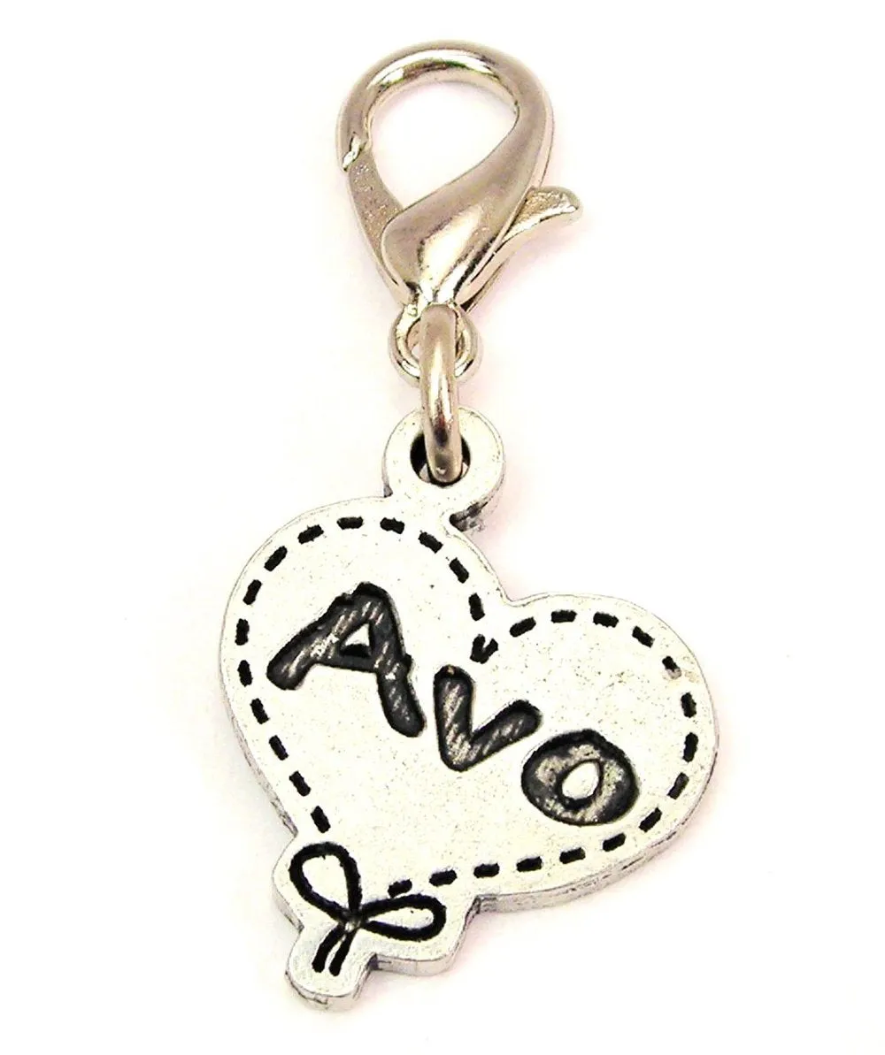 Avo Quilted Heart Zipper Pull