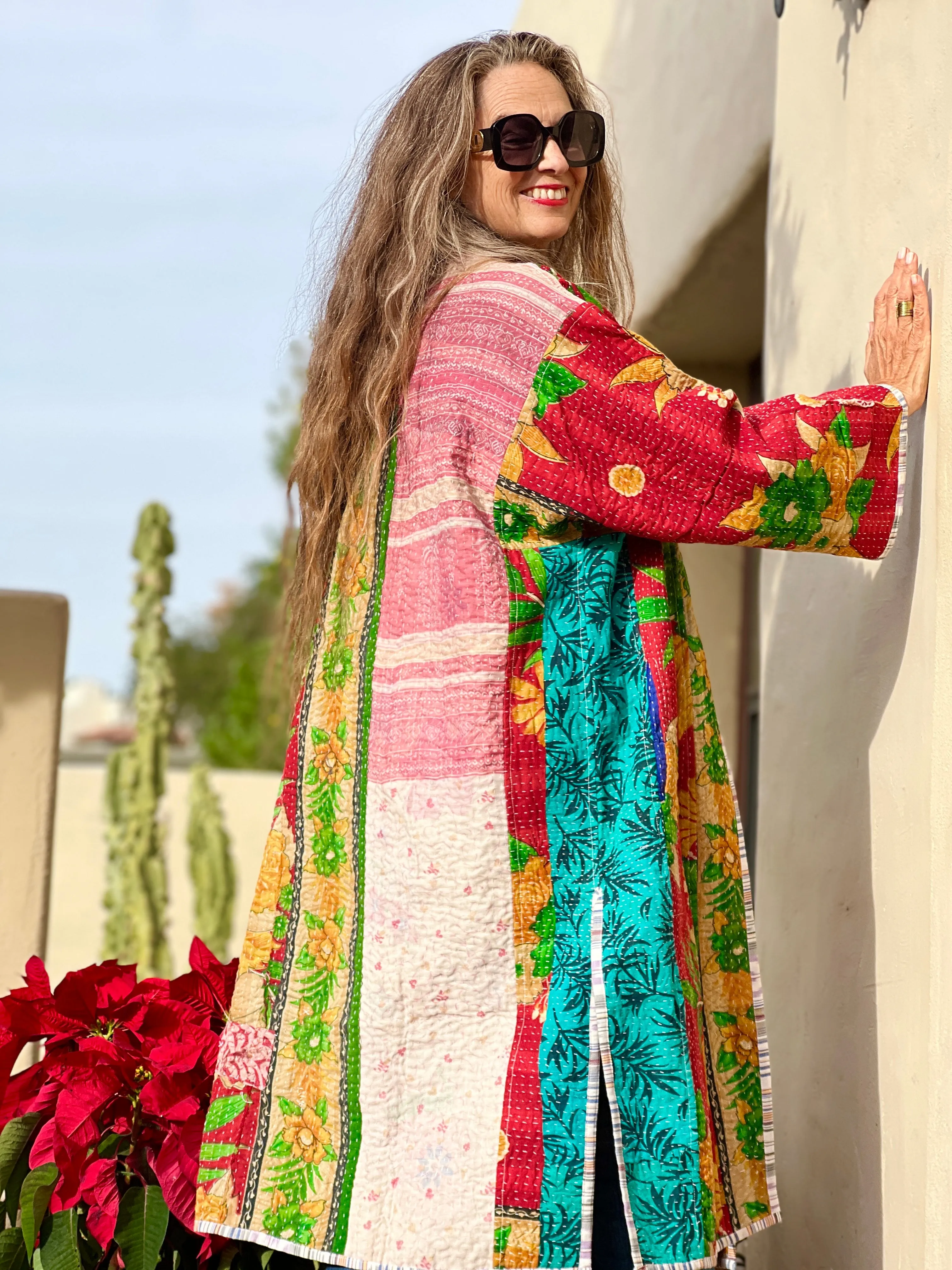 Awena Cotton quilted vintage kantha coat