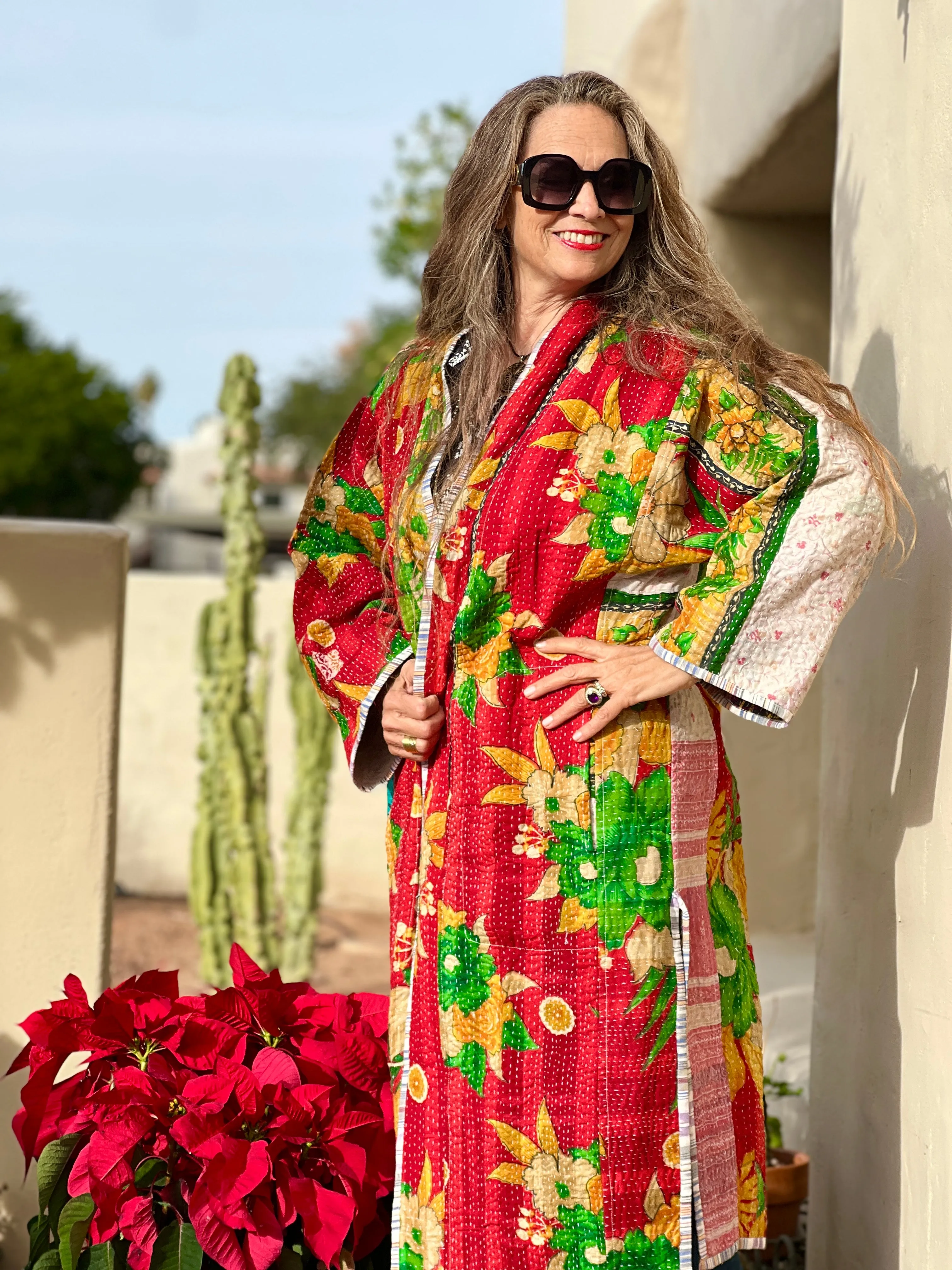 Awena Cotton quilted vintage kantha coat