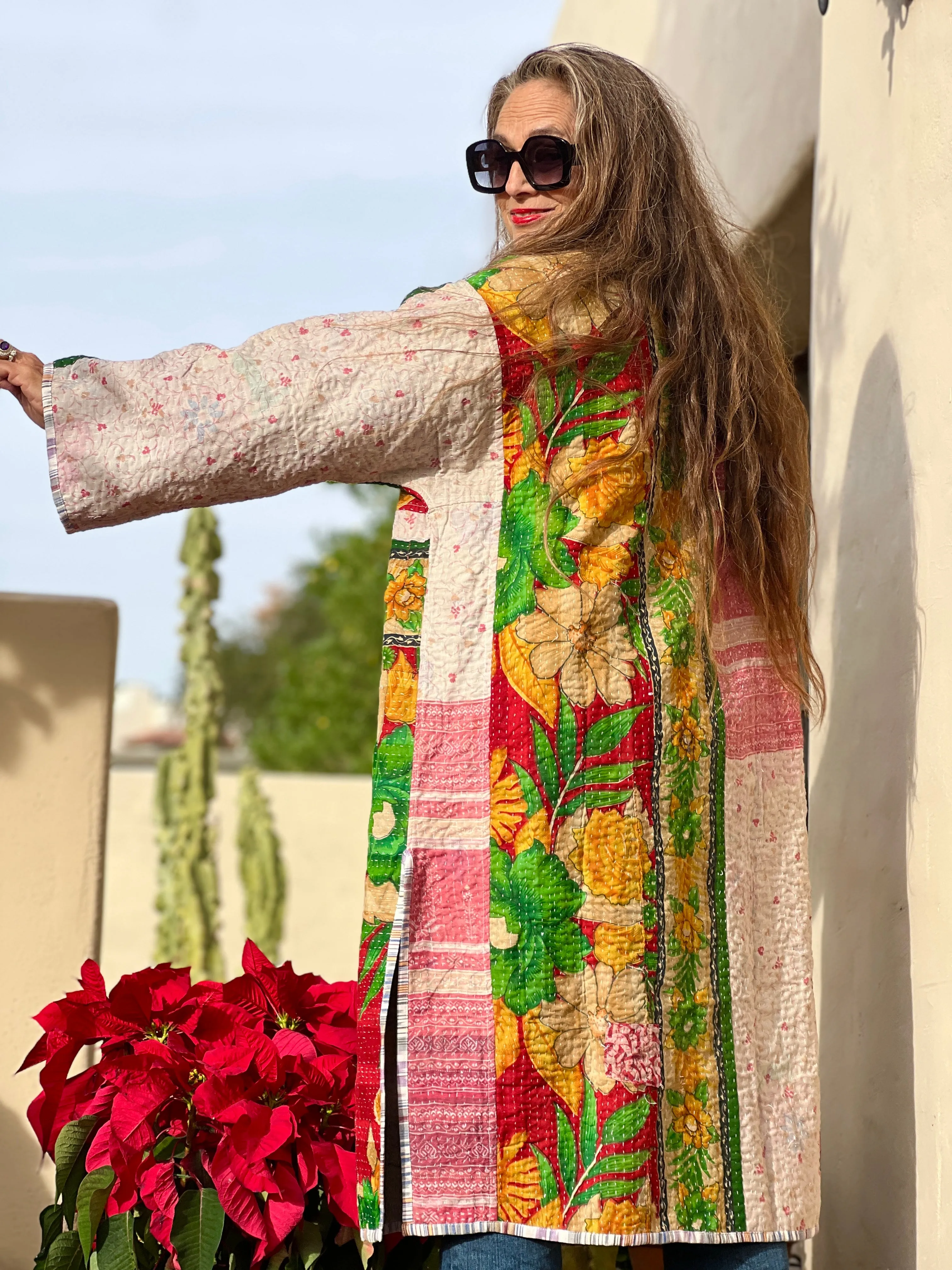 Awena Cotton quilted vintage kantha coat