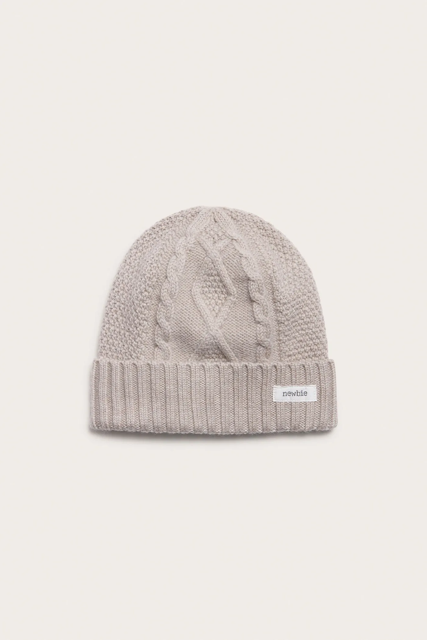 Baby & kids beige cable-knit beanie