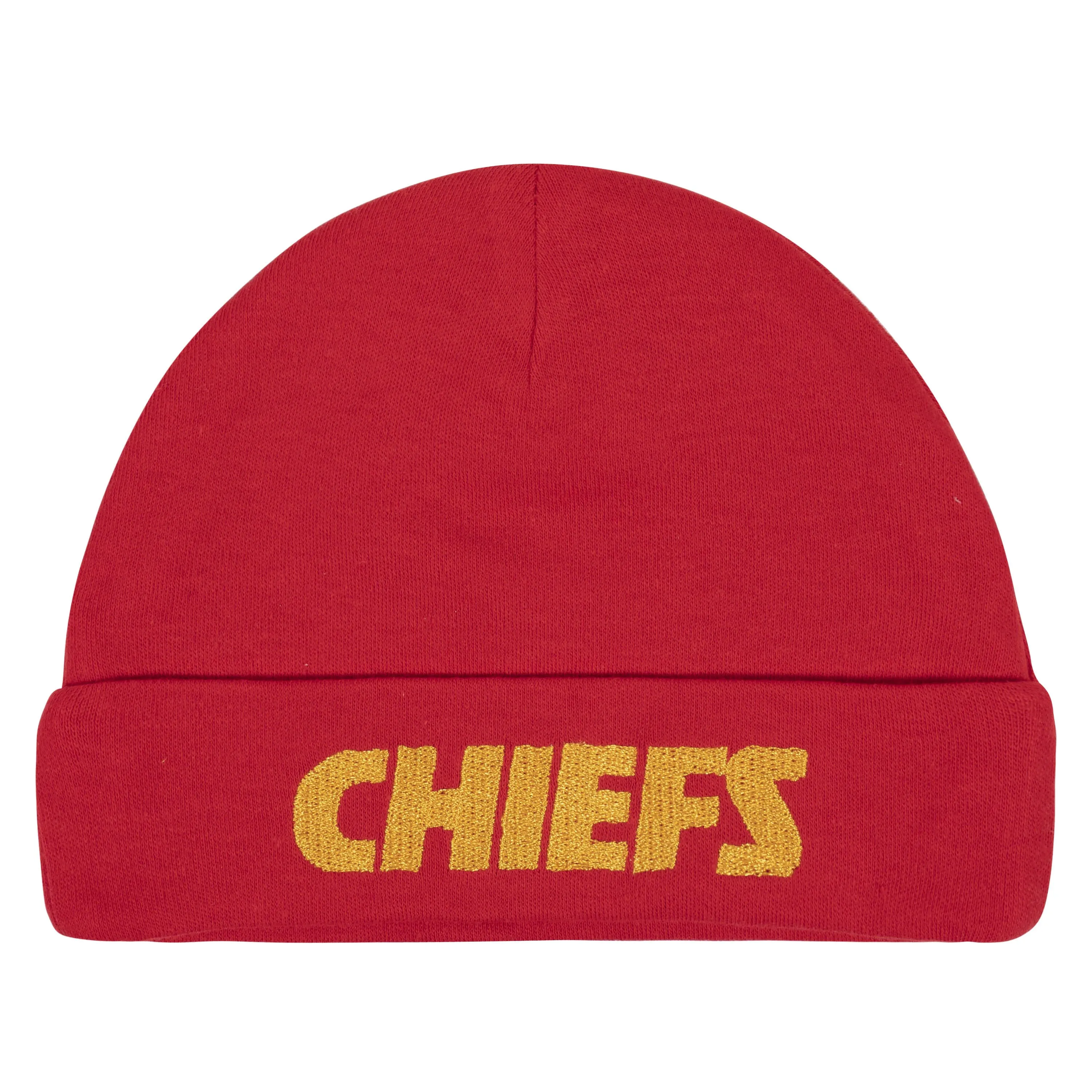 Baby Boys Kansas City Chiefs 3-Piece Bodysuit, Pant and Cap Set