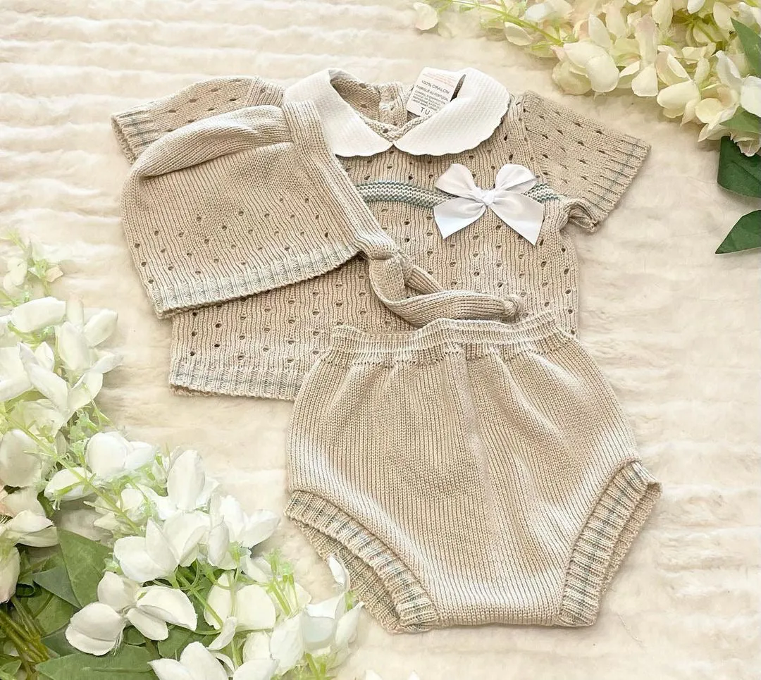 Baby girls beige box set