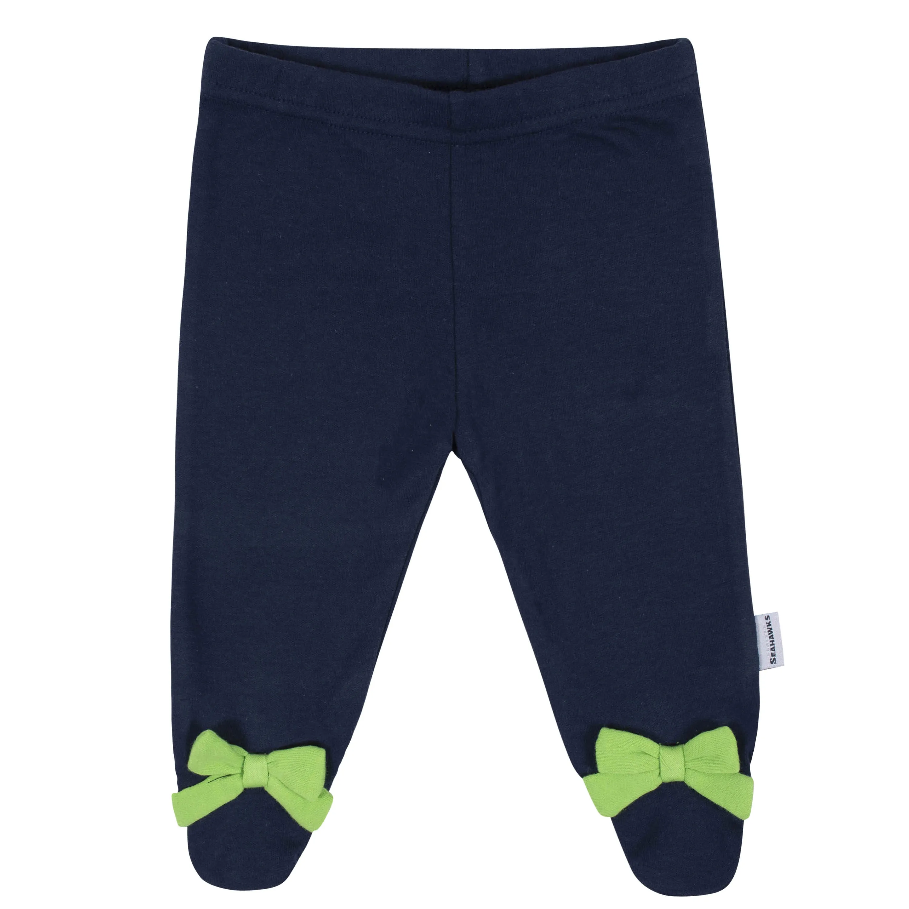 Baby Girls Seattle Seahawks 3-Piece Bodysuit, Footed Pant, and Cap Set