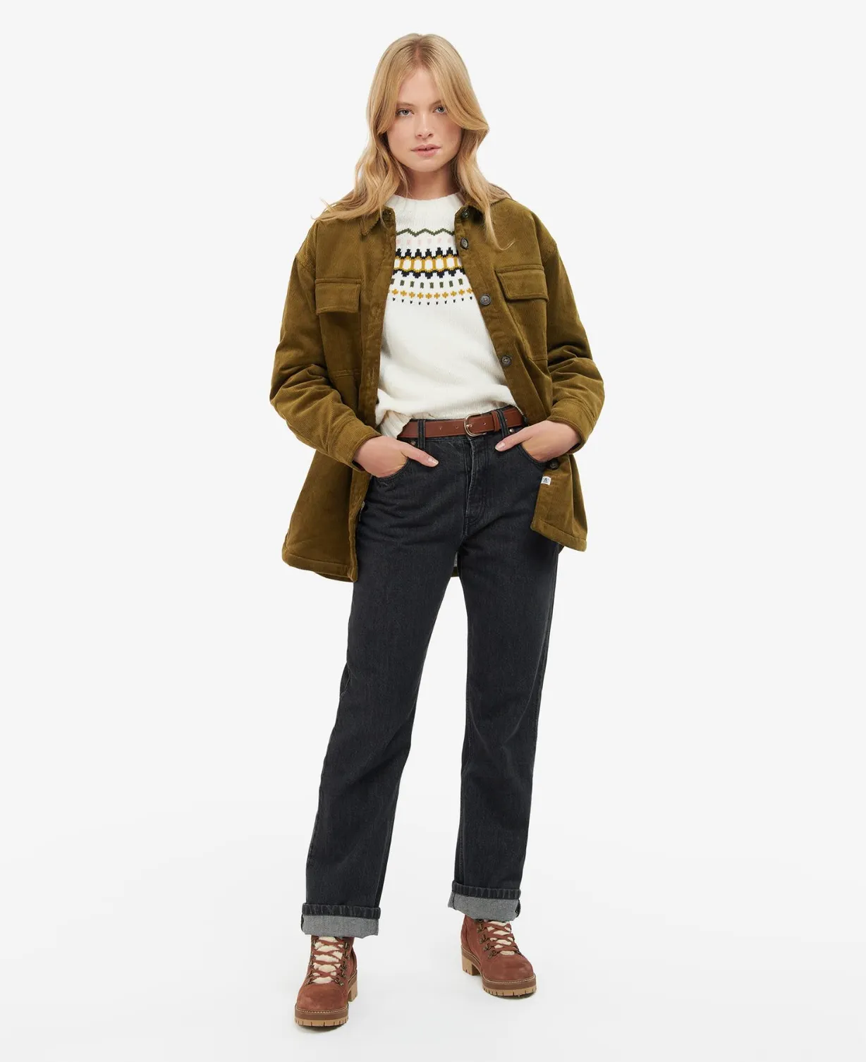 Barbour Lana Overshirt Sherpa Lined Cord Jacket LOS0044