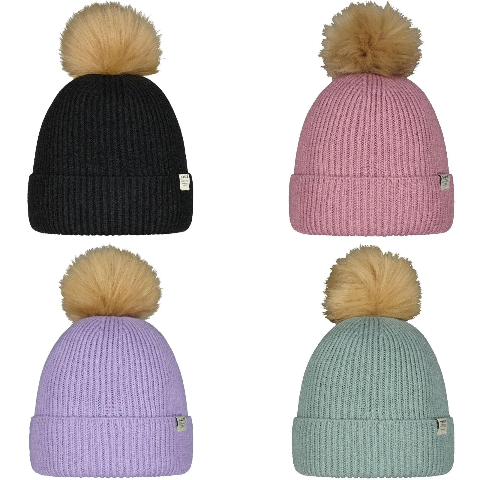 Barts Kids Wonderdome Chunky Knit Cuffed Bobble Hat