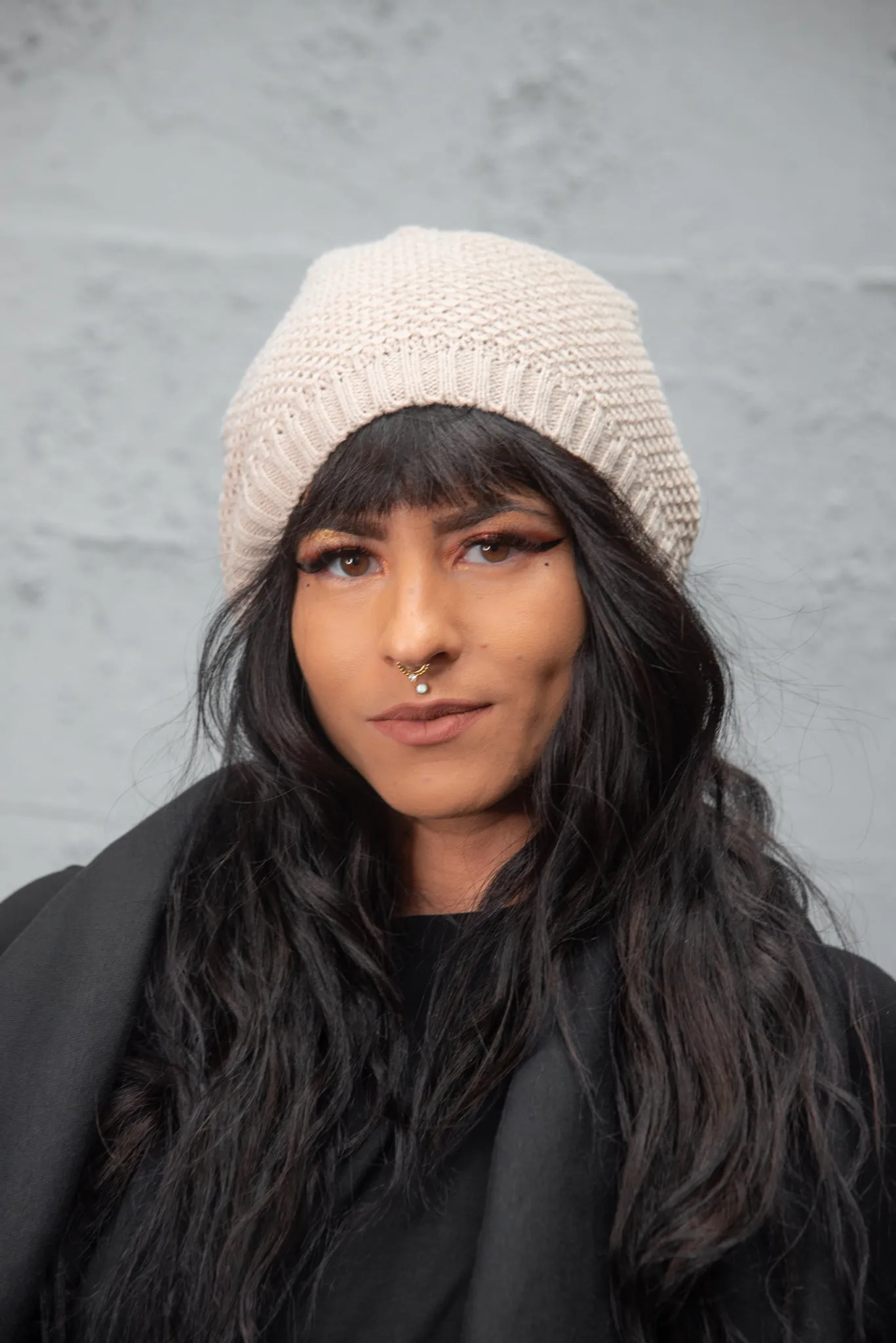 Beanie - Waffle Knit Slouchy