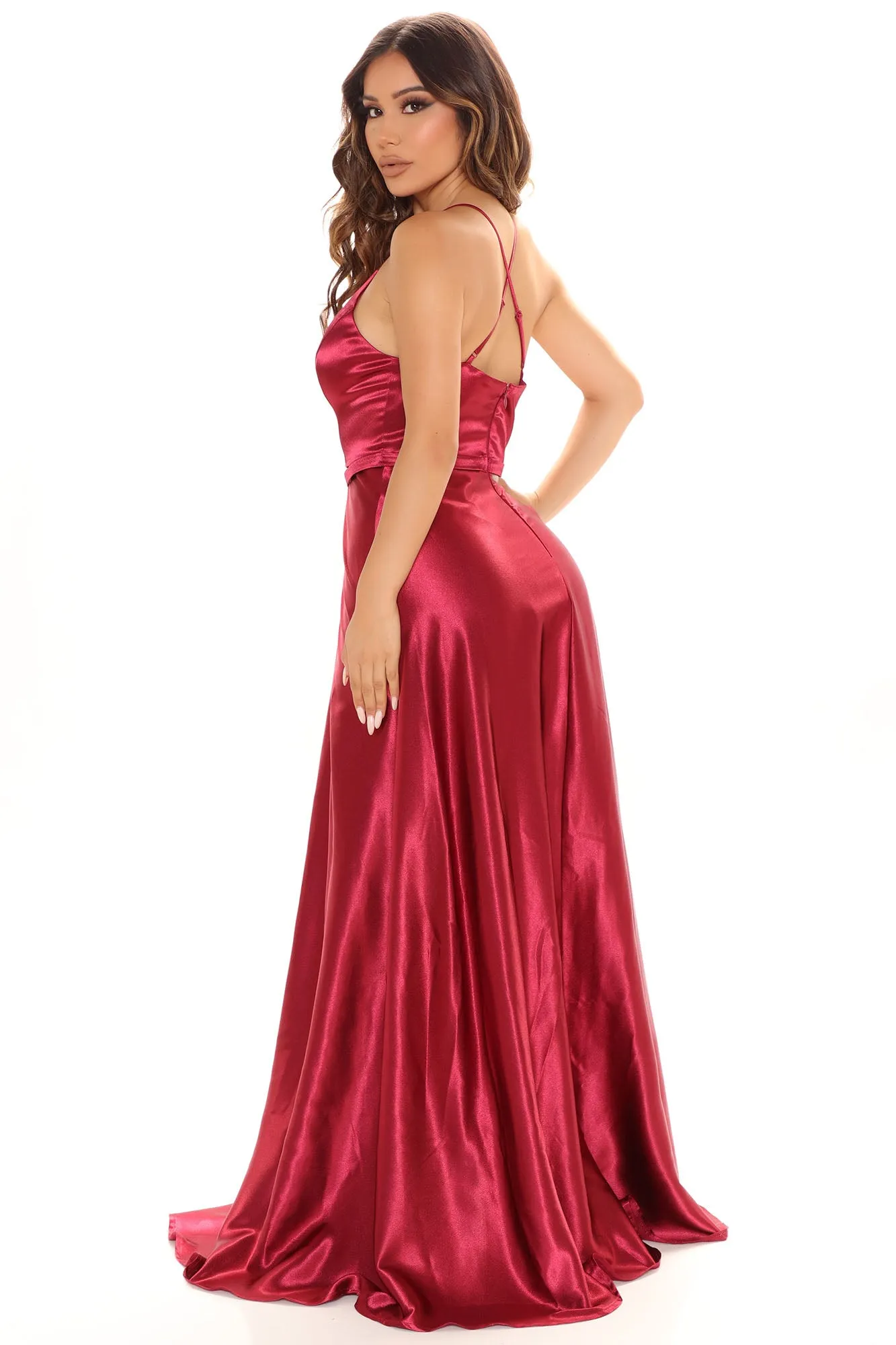 Belle Of The Ball Maxi Dress - Wine