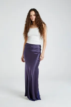   Beryll Helena Silk Skirt | Midnight Blue