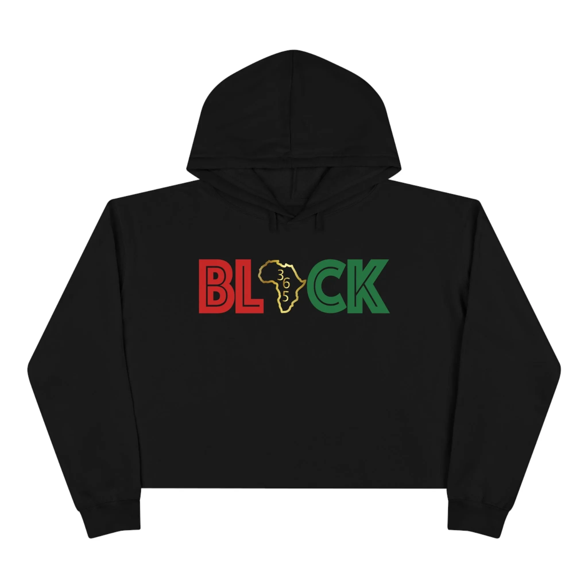 Black 365 Crop Hoodie