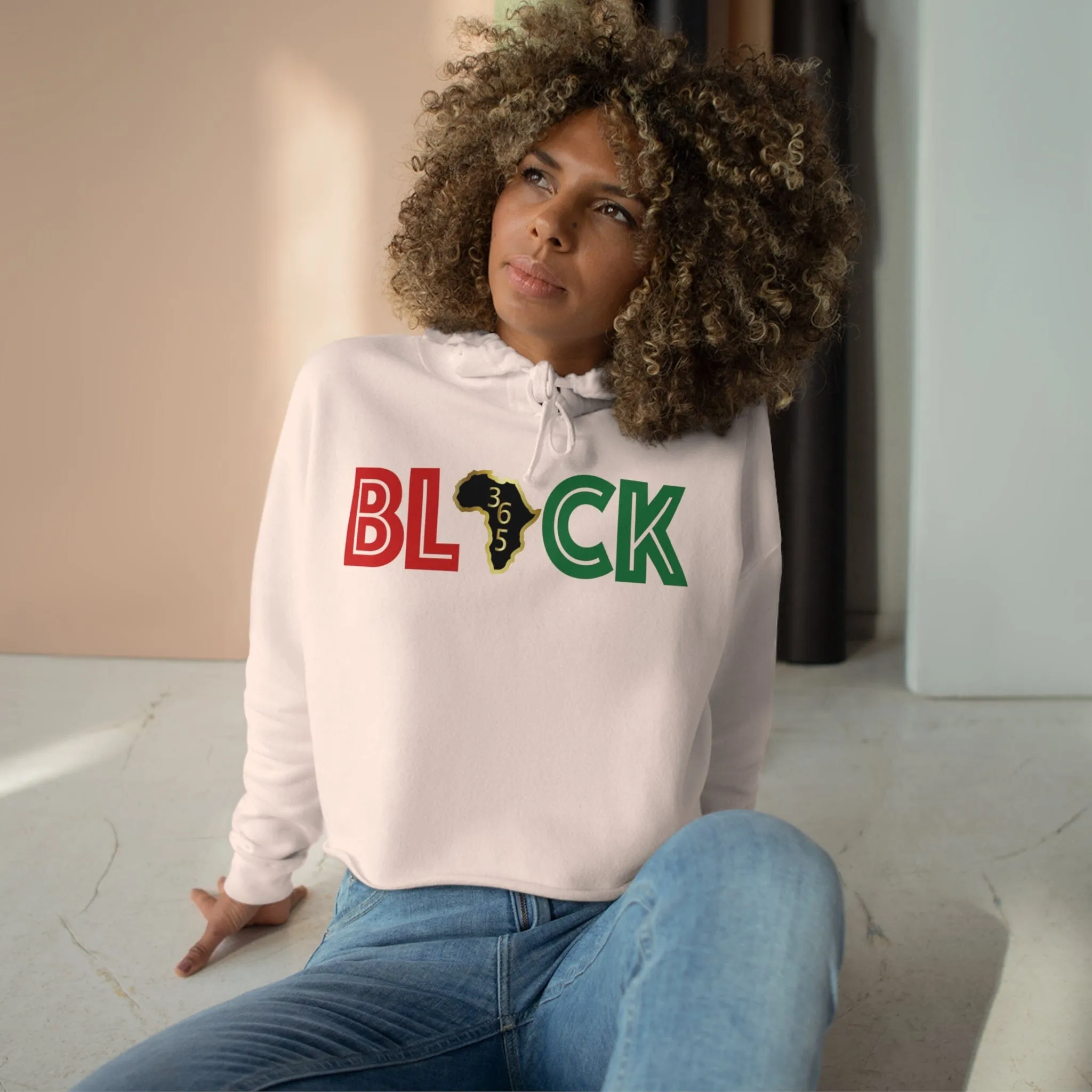 Black 365 Crop Hoodie