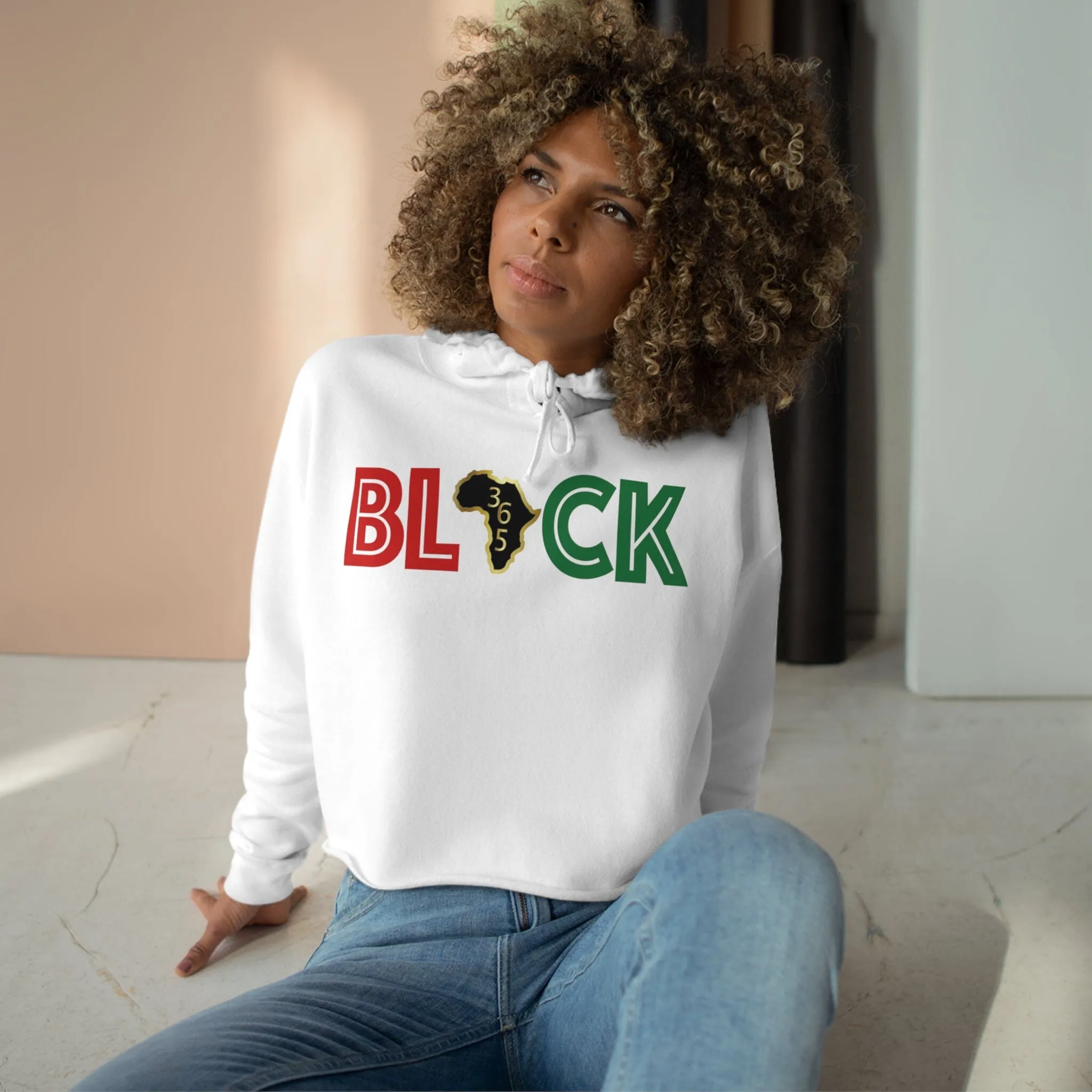 Black 365 Crop Hoodie