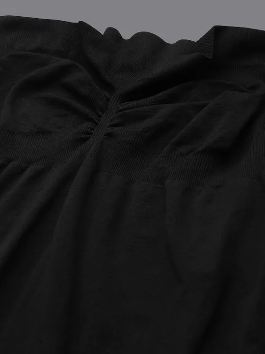 Black Bandeau Slimming High Compress Seamless Bodysuit Shapewear