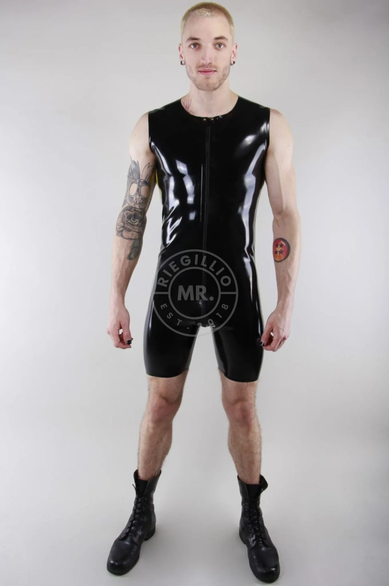 Black Sleeveless Rubber Surf Suit