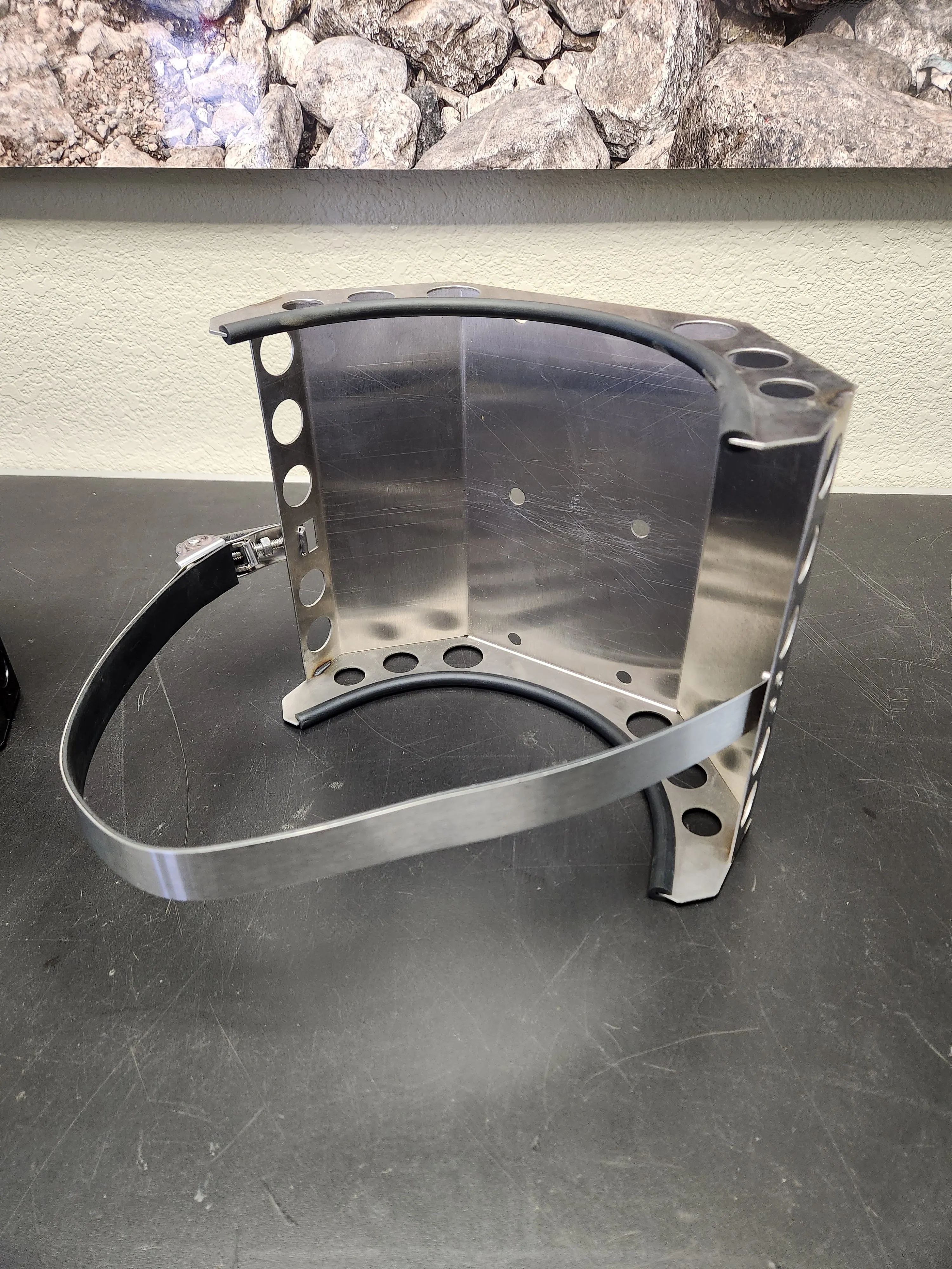 BLEM - Propane Tank Bracket for 10 lb. Aluminum Propane Tank - Silver